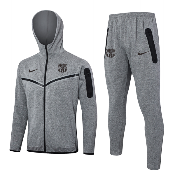 Chandal Con Capucha Barcelona 2024/2025 Gris 6